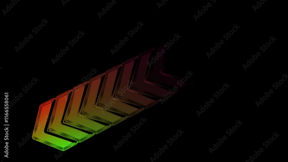 Poster blinking arrow navigation, arrow on black background, arrow sign symbol looping animation direction 