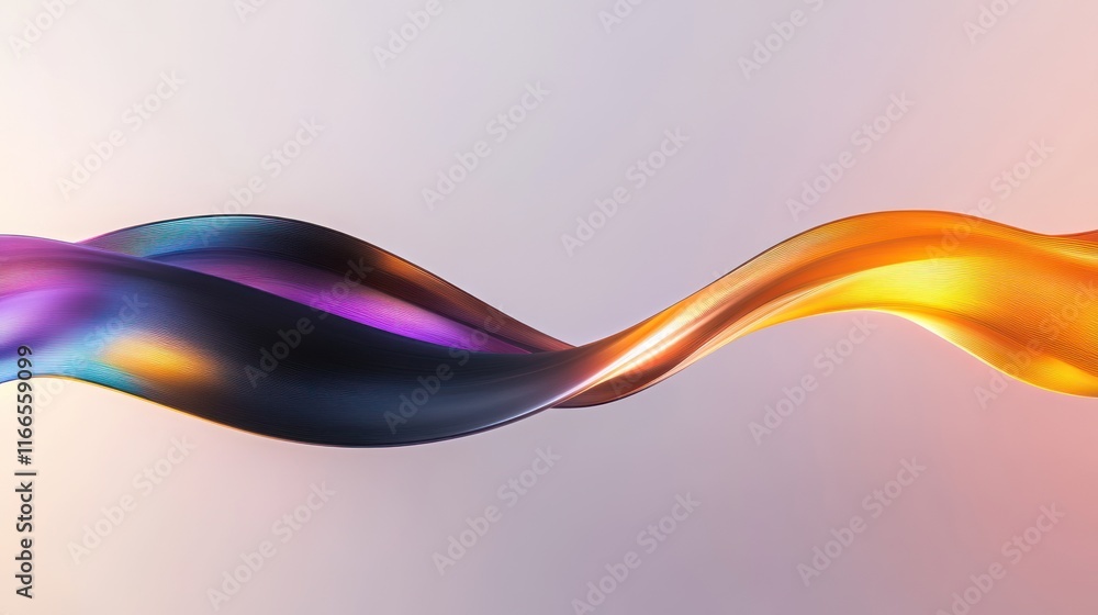 Poster Abstract wave design with vibrant colors and smooth gradients.