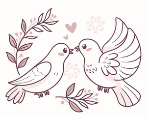 vector-illustration-of-cartoon-dove-birds-logo