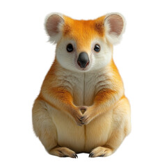 Obraz premium A cute, stylized koala with a vibrant orange hue.