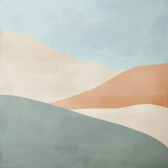 Minimalist Arabic Inspired Landscape Background