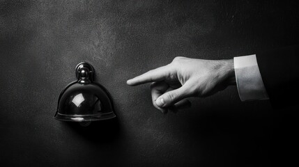 Hand Pointing at a Bell: A Monochromatic Study of Service and Attention