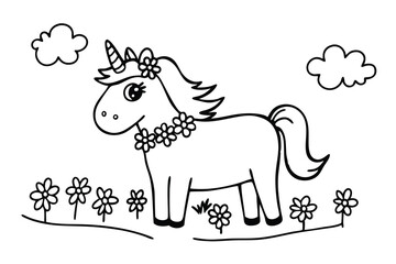 A small pink unicorn adorned A.eps