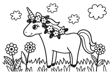 A small pink unicorn adorned C.eps