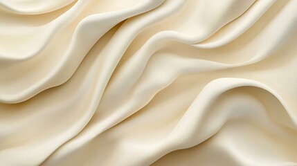 Fototapeta premium Elegant Draped Cream Colored Fabric Texture