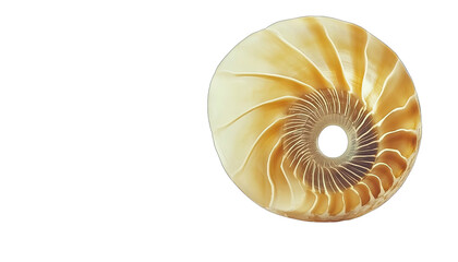 Obraz premium Nautilus shell, spiral, ocean, nature, close-up.