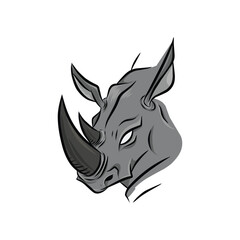 rhinoceros head vector