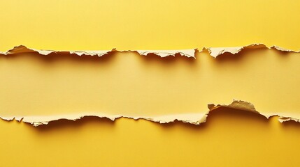 Yellow Paper Texture with Torn Edges for Background Usage