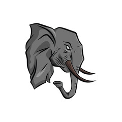 elephant head vector