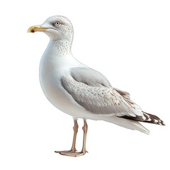 Obraz premium A realistic illustration of a seagull standing upright.