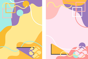 Artistic painted backgrounds illustration