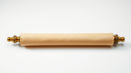 Fototapeta premium rolled parchment scroll with brass end caps