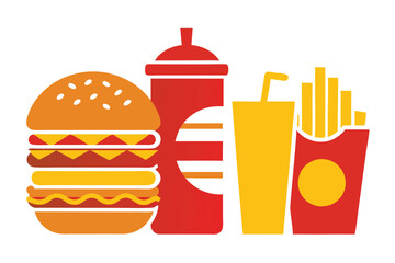 Fast food posters white background B.eps