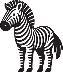 Zebra vector illustration black and white