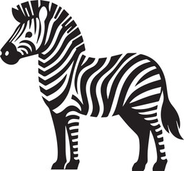 Zebra vector illustration black and white