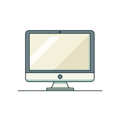 LCD TV monitor isolated on a white background