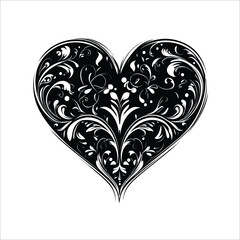 heart with a heart valentine Day vector 