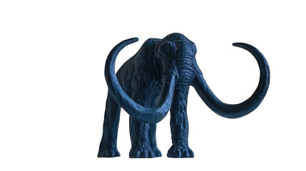 Obraz premium Majestic woolly mammoth, prehistoric beast, icy blue tones, isol