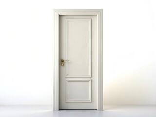 Realistic 3D White Door Isolated on White Background - Perfect for Graphic Design Projects