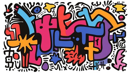 Fototapeta premium Vibrant abstract art digital expressions from an urban studio