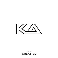 KA Creative Latter Logo Design Branding Logo Design. Creative Logo Design. Logo Template. Vector illustration. Modern Design. Monogram Design. Brand Identity Design. Company Logo Design. 