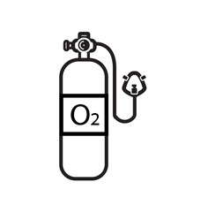 Oxygen Tube Icon Vector