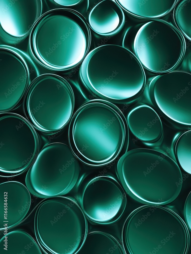 Poster abstract green shiny background with smooth circles