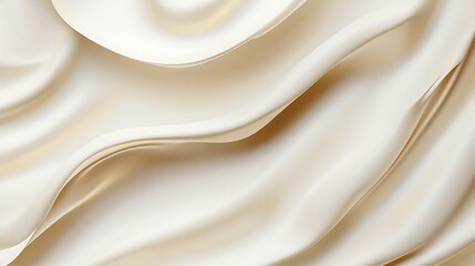 Obraz premium Elegant Cream Silk Draped Fabric Texture