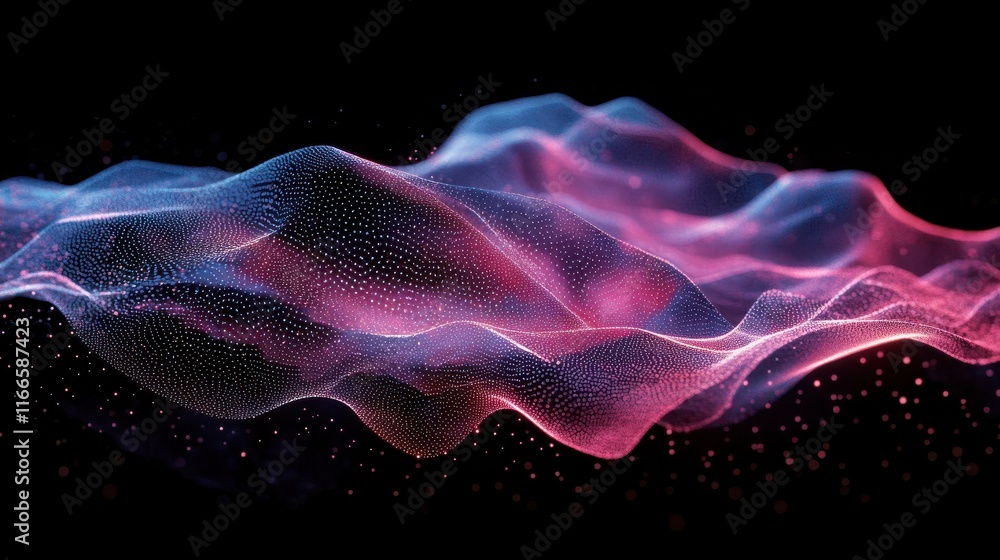 Poster data technology abstract futuristic illustration. low poly shape with connecting dots and lines on d