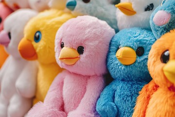 Colorful Plush Toy Animals for Kids' Playrooms and Gifts