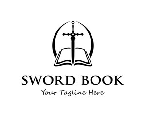 vector logo icon book sword