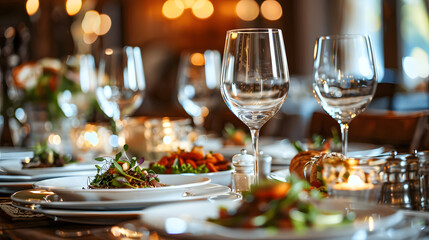 Luxury food service, main course served at a restaurant or formal dinner event in classic English style in the luxurious hotel or country estate