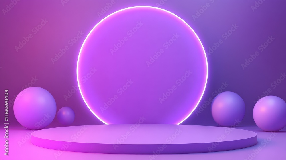 Poster purple gradient background with a clean and simple style.