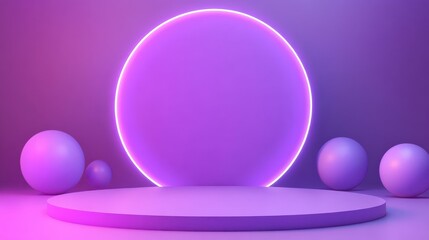 Obraz premium Purple gradient background with a clean and simple style.