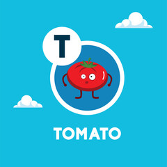 The English alphabet tomato
