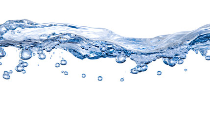 close up of water surface with clear ripples and bubbles, showcasing beauty of liquid movement and transparency. image evokes sense of calm and freshness