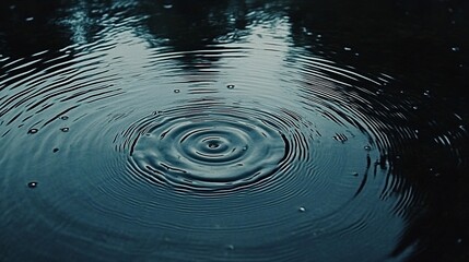 Serene Water Ripples: A Still Moment of Nature's Tranquility
