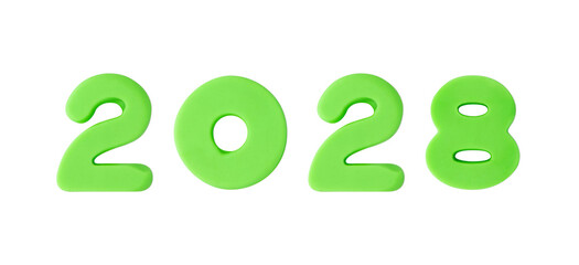 2028 number color clay. light green