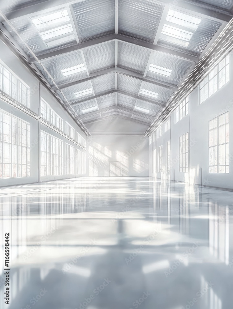 Poster empty background of modern. factory environment