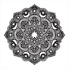 Mandala Ornament Element, Mandala Clipart Vector - Ornamental luxury mandala pattern
