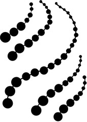 black and white beads