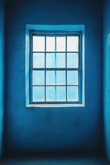 Obraz premium Blue Room with Window