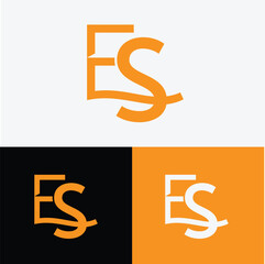 es Initial letter logo symbol design