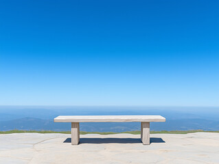 Obraz premium Enjoy Breathtaking Views from a Hilltop Terrace Table