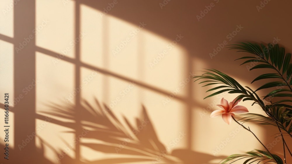 Aufkleber abstract brown color gradient studio background for product presentation. empty room with shadows of