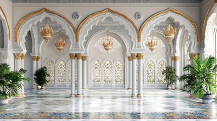 Obraz premium Bright opulent spaces elegant interior design of a luxury palace