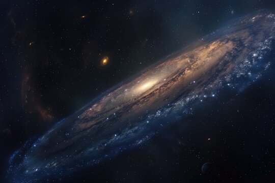 Andromeda galaxy and constellation andromeda