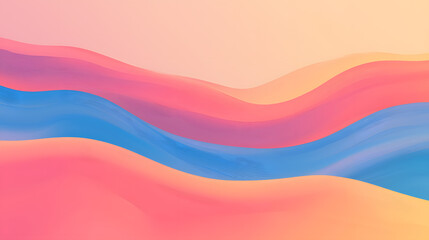 Fototapeta premium vibrant abstract background featuring smooth waves in pink, orange, and blue hues, creating calming and relaxing atmosphere. Perfect for creative projects