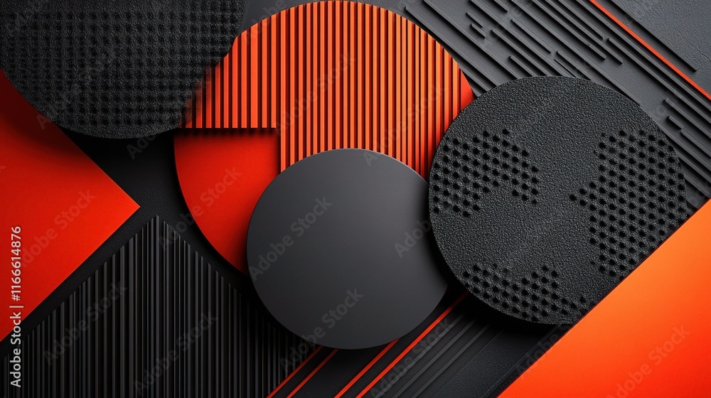 Poster abstract 3d geometric background with sharp angles and textures