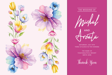 Abstract art watercolor gentle flower and gold splash for nature banner background. Watercolor art design suitable for use as header, web, wall decoration.